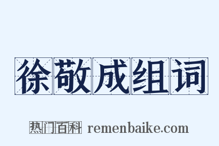 徐敬成组词是什么意思的图片